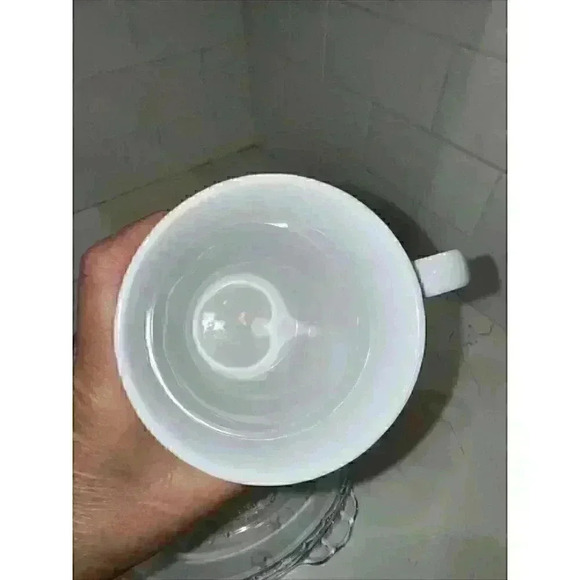 Starbucks Coffee Mug 2013 Holiday Poinsettia + Snowflakes Abstract 11oz cup 4" - Picture 9 of 10